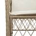 Set comedor de jardín 9 pzas con cojines ratán sintético beige