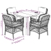 Set comedor de jardín 5 pzas con cojines ratán sintético beige
