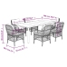 Set comedor de jardín 7 pzas con cojines ratán sintético beige