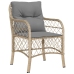 Set comedor de jardín 9 pzas con cojines ratán sintético beige