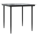 Set comedor de jardín 5 pzas cojines ratán sintético gris claro