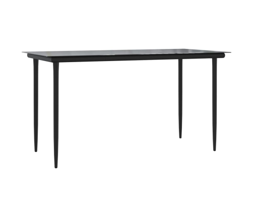 Set comedor de jardín 5 pzas cojines ratán sintético gris claro