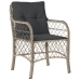 Set comedor de jardín 9 pzas cojines ratán sintético gris claro