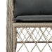 Set comedor de jardín 9 pzas cojines ratán sintético gris claro