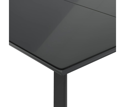 Set comedor de jardín 9 pzas cojines ratán sintético gris claro