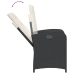 Set de muebles jardín 5 pzas con cojines ratán sintético negro