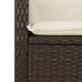 Set comedor de jardín 7 pzas con cojines ratán sintético marrón