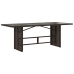 Set comedor para jardín 9 pzas y cojines ratán sintético marrón