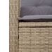 Set comedor de jardín 7 pzas con cojines ratán sintético beige