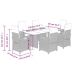 Set comedor de jardín 7 pzas con cojines ratán sintético beige