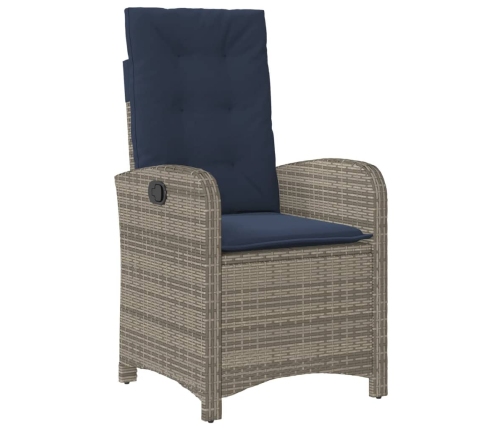 Set comedor de jardín 7 pzas con cojines ratán sintético beige