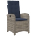 Set comedor de jardín 7 pzas con cojines ratán sintético beige