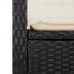 Set de muebles jardín 5 pzas con cojines ratán sintético negro