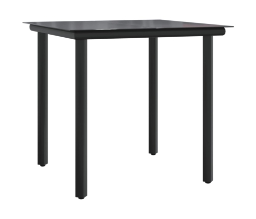 Set de muebles jardín 5 pzas con cojines ratán sintético negro