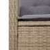 Set comedor de jardín 9 pzas con cojines ratán sintético beige
