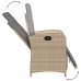Set comedor de jardín 9 pzas con cojines ratán sintético beige
