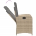 Set comedor de jardín 9 pzas con cojines ratán sintético beige
