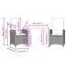 Set comedor de jardín 3 pzas cojines ratán sintético gris claro