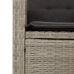 Set comedor de jardín 5 pzas cojines ratán sintético gris claro