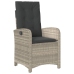 Set comedor de jardín 5 pzas cojines ratán sintético gris claro
