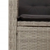 Set comedor de jardín 5 pzas cojines ratán sintético gris claro