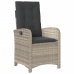 Set comedor de jardín 9 pzas cojines ratán sintético gris claro
