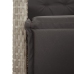 Set comedor de jardín 9 pzas cojines ratán sintético gris claro