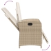 Set comedor de jardín 9 pzas con cojines ratán sintético beige