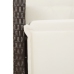 Set comedor de jardín 5 piezas y cojines ratán sintético marrón