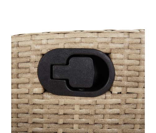 Set comedor de jardín 5 pzas con cojines ratán sintético beige