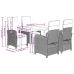 Set comedor de jardín 5 pzas con cojines ratán sintético beige