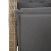 Set comedor de jardín 7 pzas con cojines ratán sintético beige