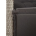 Set comedor jardín 7 pzas y cojines ratán sintético gris claro