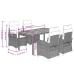 Set de muebles jardín 5 pzas con cojines ratán sintético negro