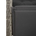 Set comedor jardín 7 pzas y cojines ratán sintético gris