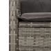 Set comedor jardín 9 pzas y cojines ratán sintético gris