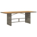 Set comedor jardín 9 pzas y cojines ratán sintético gris