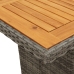 Set comedor jardín 9 pzas y cojines ratán sintético gris