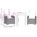 Set comedor de jardín 3 pzas con cojines ratán sintético negro