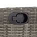 Set comedor de jardín 5 piezas con cojines ratán sintético gris