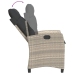 Set comedor jardín 7 pzas y cojines ratán sintético gris claro