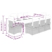 Set comedor de jardín 9 pzas cojines ratán sintético gris claro