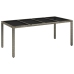 Set comedor jardín 9 pzas y cojines ratán sintético gris