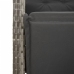 Set comedor jardín 9 pzas y cojines ratán sintético gris