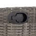 Set comedor de jardín 3 piezas con cojines ratán sintético gris