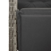 Set comedor de jardín 5 piezas con cojines ratán sintético gris