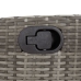 Set comedor de jardín 5 piezas con cojines ratán sintético gris