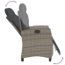 Set comedor jardín 7 pzas y cojines ratán sintético gris