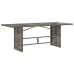 Set comedor jardín 7 pzas y cojines ratán sintético gris