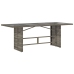 Set comedor jardín 9 pzas y cojines ratán sintético gris